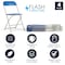 Flash Furniture Hercules Series Plastic Folding Chair Blue - 4 LB Weight Capacity Comfortable Event Chair-Lightweight Folding Chair, PK4 4-LE-L-3-BLUE-GG - alternate 6